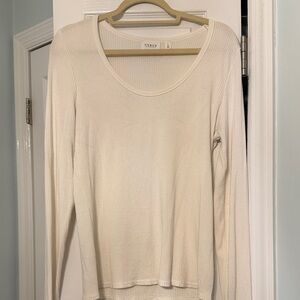Cyrus Cream Long Sleeve Ribbed Top